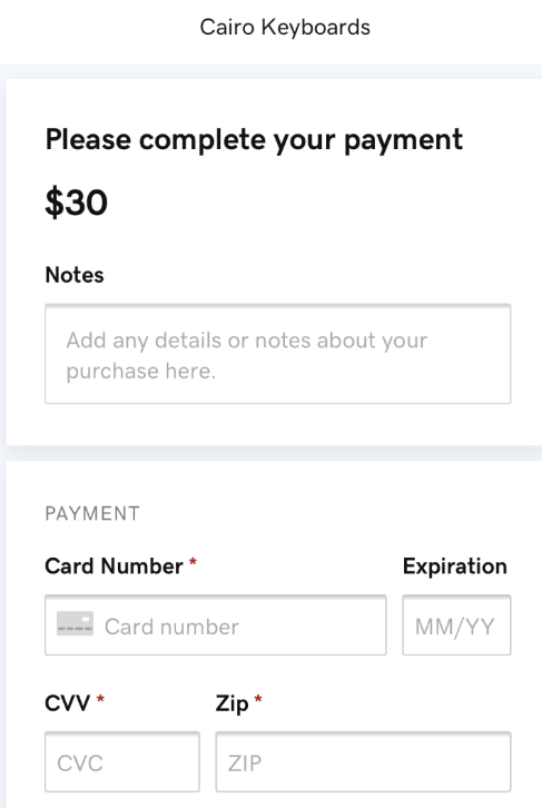 payment webform